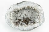 Keokuk Quartz Geode with Calcite Crystals (Half) - Missouri #215025-1